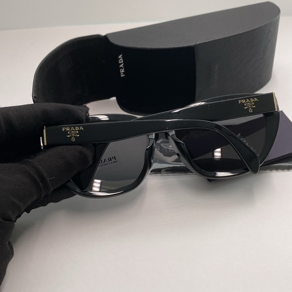 New Prada PR 16XS Women's Irregular Sunglasses, Black - Picture 11 of 12